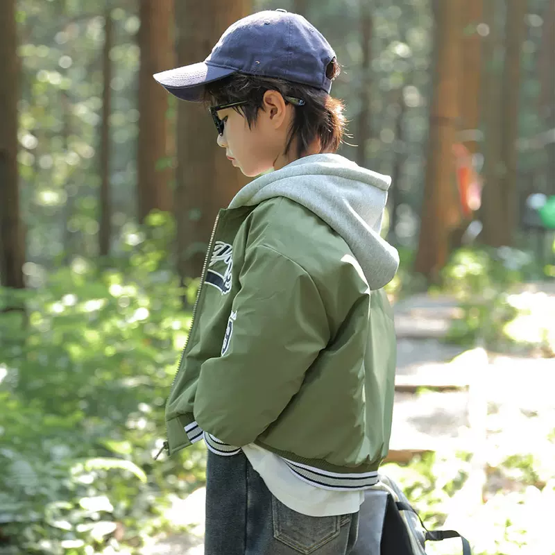 男童外套冬装2025新款儿童秋冬款加厚棉服男孩冬季棉衣连帽夹克潮