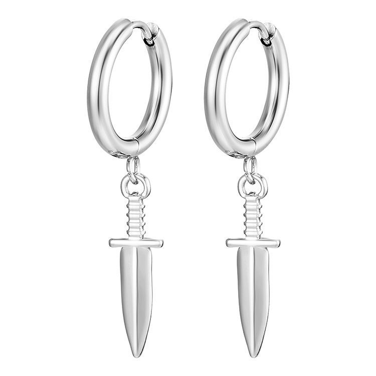 Europa y América de moda transfronteriza pendientes de moda galvanizado 18K oro acero inoxidable pendientes al por mayor