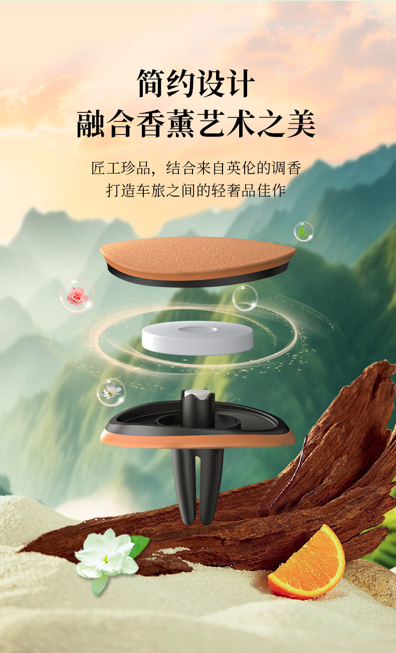 Internet Celebrity Car Fragrance Car Perfume Ornaments Air Outlet Diffuser Aromatherapy Perfume Beads Balm Long-Lasting Fragrance