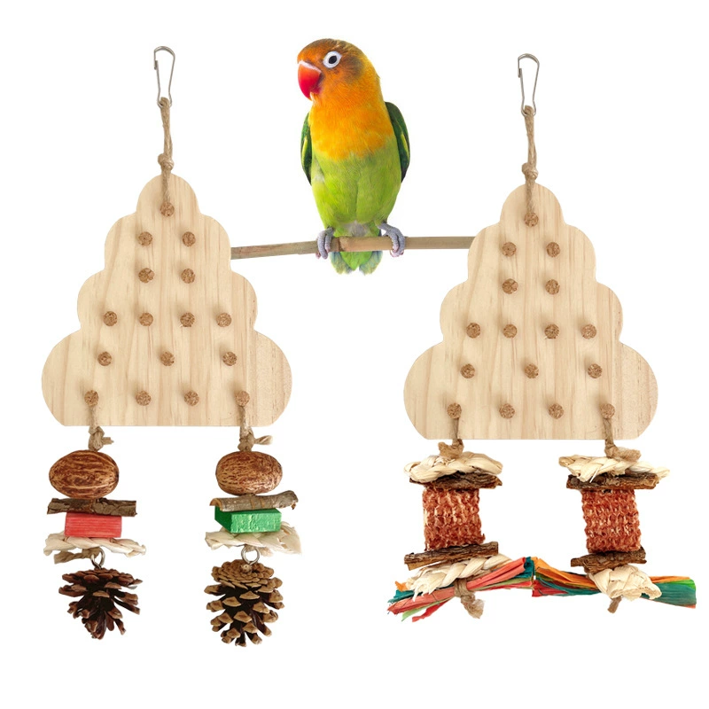 Игрушка-попугай пробка для снятия душной игрушки для птиц пион Xuanfeng шлифовальный рот деревянный блок комбинация струн для укусов из цельного дерева принадлежности для попугаев