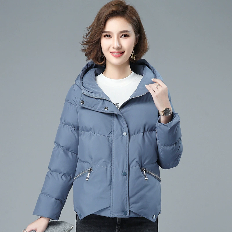 Hoody, down jacket, plus size, for middle age, 2022 collection
