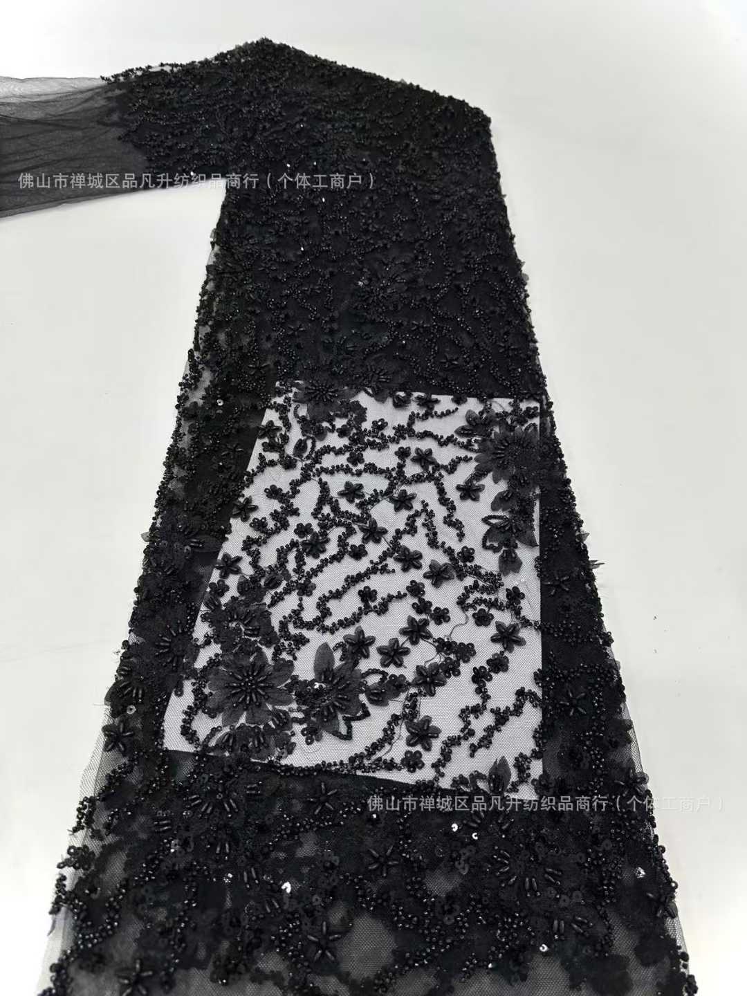 Tejido de boda, vestido de bordado de perlas, moda transfronteriza de alta calidad, tela de bordado tridimensional, perlas de arroz image 14