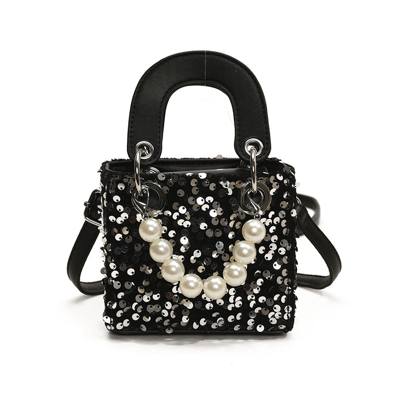 Moda coreana de sequillas niñas bolso de hombro dulce perla bolso de mano bebé nuevo mini bolso para niños