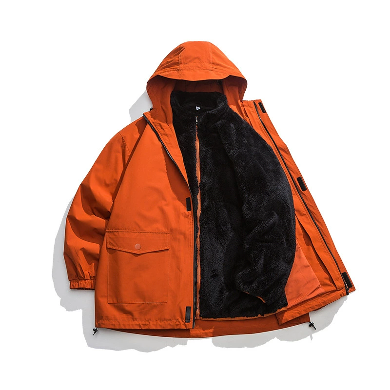 Джек Чжан Removable velvet demi-season waterproof jacket, three in one