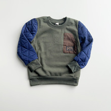 特价清货日单尾货童装110婴小童男孩秋冬季绒衫卫衣拼色