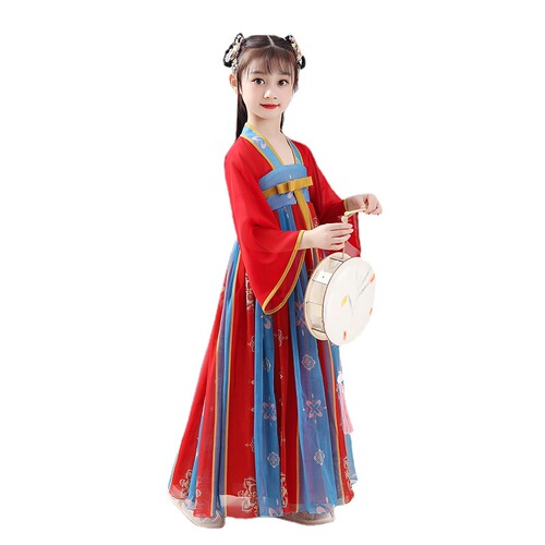 Children girls hanfu Chinese fairy outfit Han tang queen empress Ru skirt antique baby girl costume chinese princess performance cosplay dresses