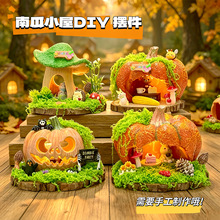 DIY手工微缩木框微景观材料包创意万圣节南瓜造景桌面小摆件玩具