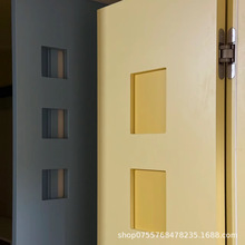 中古风奶黄色木门厨房卫生间玻璃门实木烤漆门房间门卧室门套装门