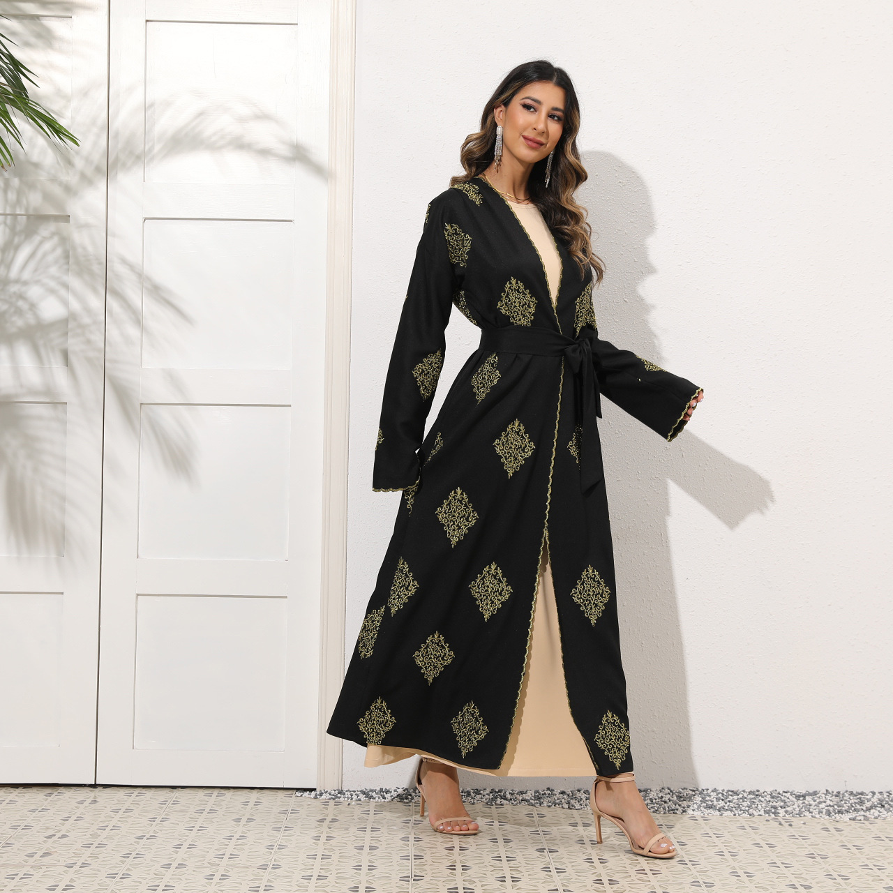 Vintage Embroidered Strappy Cardigan Coats Image 6