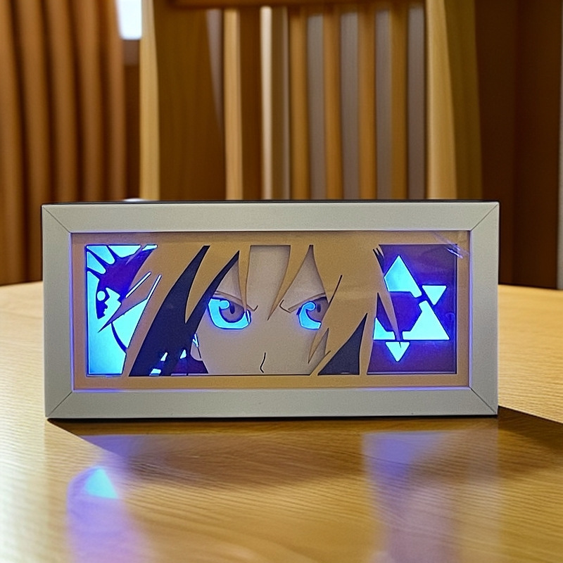 Fullmetal Alchemist Edward Paper Carving Lamp Room Night Light Anime Peripheral Niche Birthday Gift Premium Fullmetal Alchemist Edward Paper Carving Lamp Room Night Light Anime Peripheral Niche Birthday Gift Premium