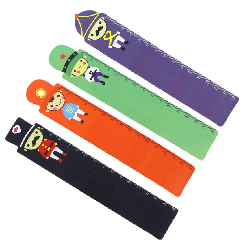Soldier, plastic cartoon ruler for elementary school students, 15cm