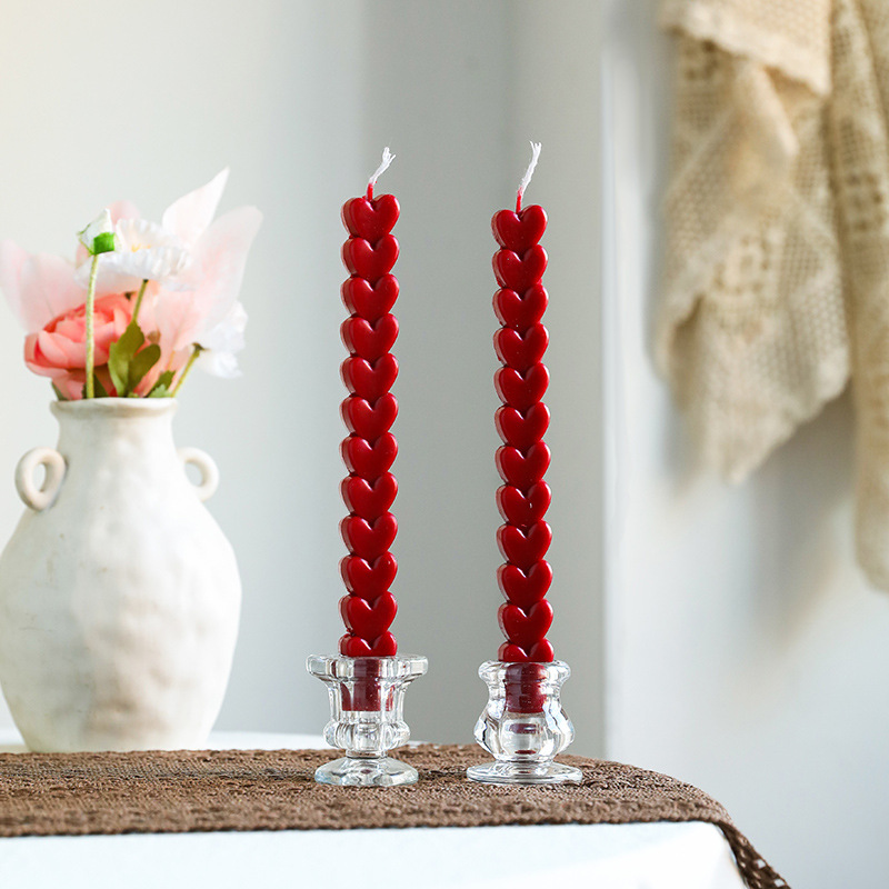 Vela aromática de cera de soja retro francesa color borgoña, vela romántica para bodas, decoración para el hogar, portavelas, venta al por mayor por pieza