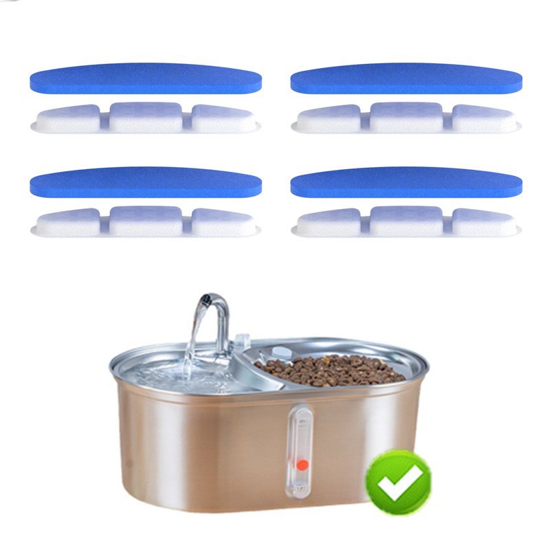 Filtros para bebedores de agua para mascotas adaptados a una variedad de bebedores de agua para gatos multifiltración de cabello de filtro de algodón carbón activado