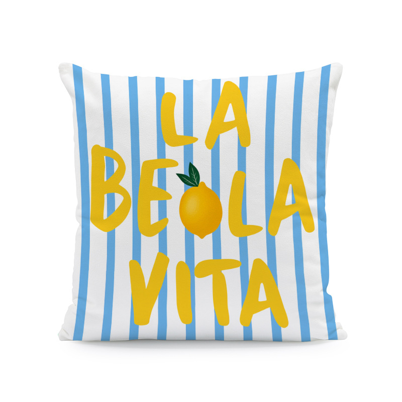 Área de agua fruta almohada cubierta camión de verano limón bicicleta sofá decoración cojín cubierta (sin núcleo de almohada)