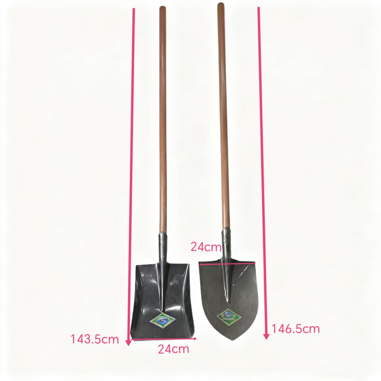 厂家直销锰钢园艺农用铁锨挖土种菜工具铲雪等抗灾尖头铲方头铲