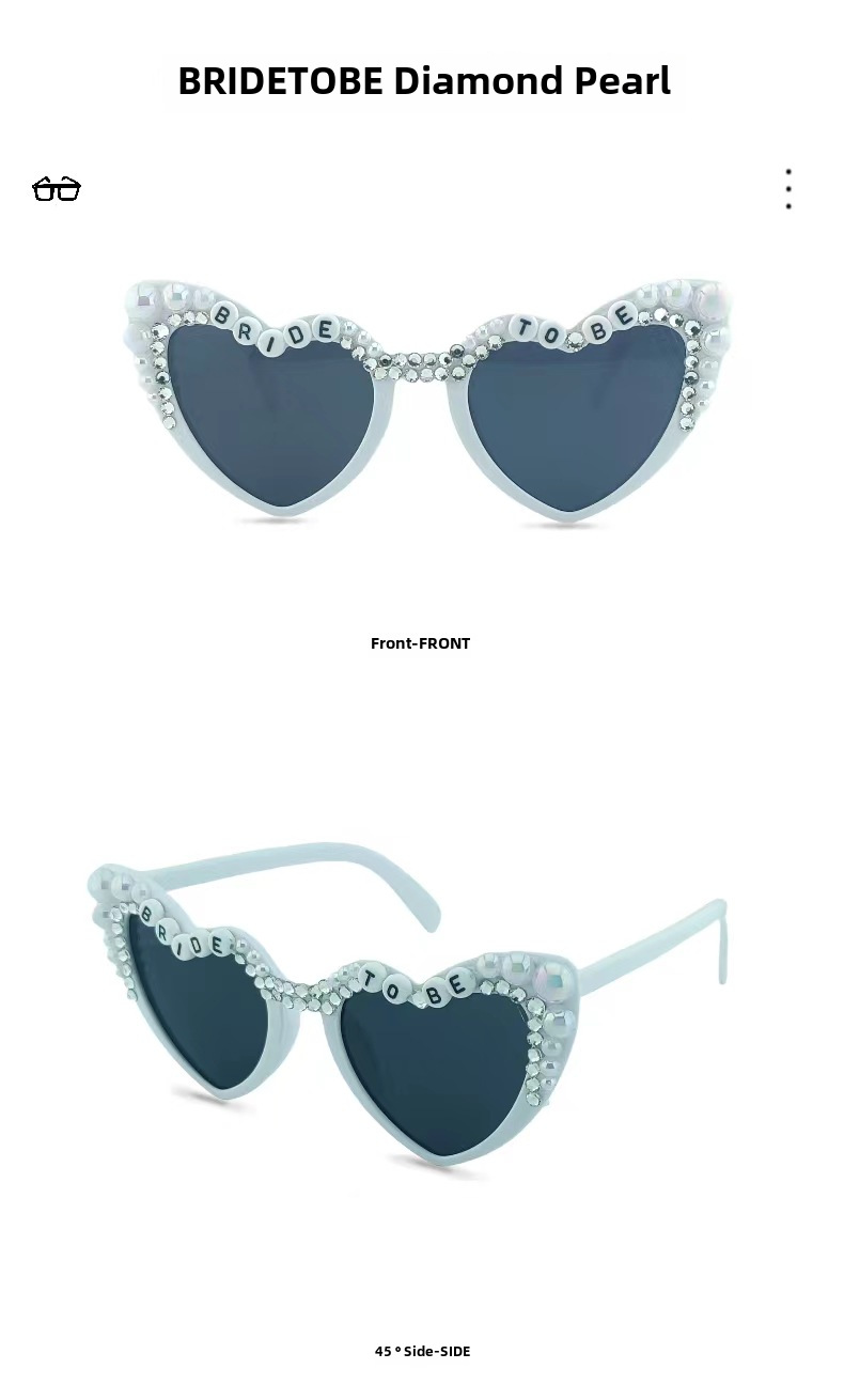 Cross-border New Wedding Sunglasses Cross-border Hot Sunglasses Women High Sense Men Summer Sunscreen Bridal Glasses Wholesale_voghion.com