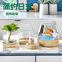玻璃鱼缸微景观玻璃容器苔藓多肉造景生态瓶水培植物花瓶桌面摆件