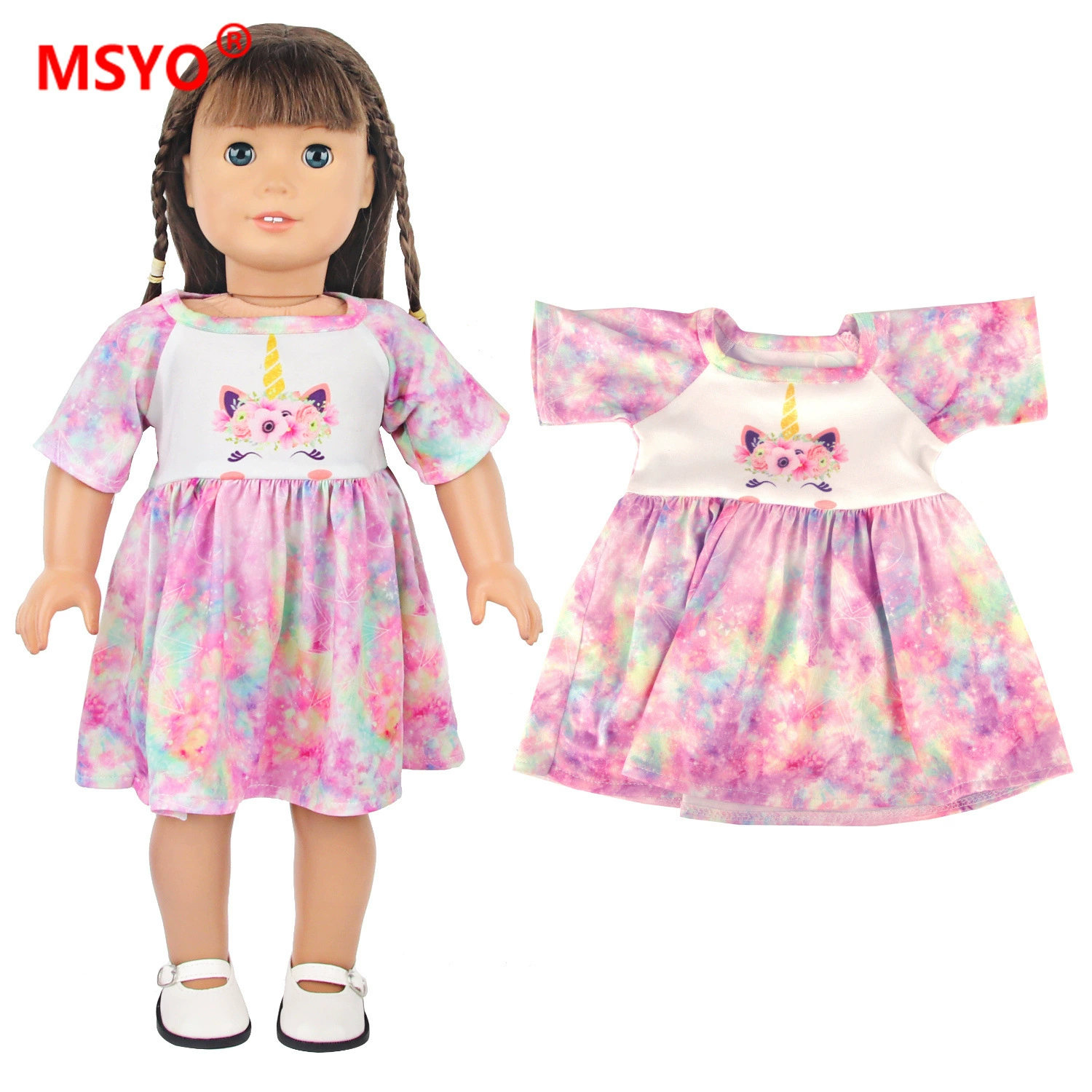 Милая кукла-девочка, пижама, реборн-д doll, 18 дюймов, США, детская одежда, единорог