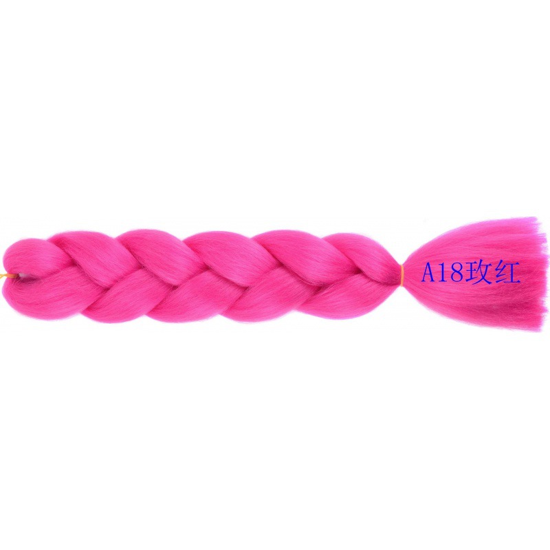 Extensiones de trenzas jumbo de 24 pulgadas, cabello sintético para trenzar