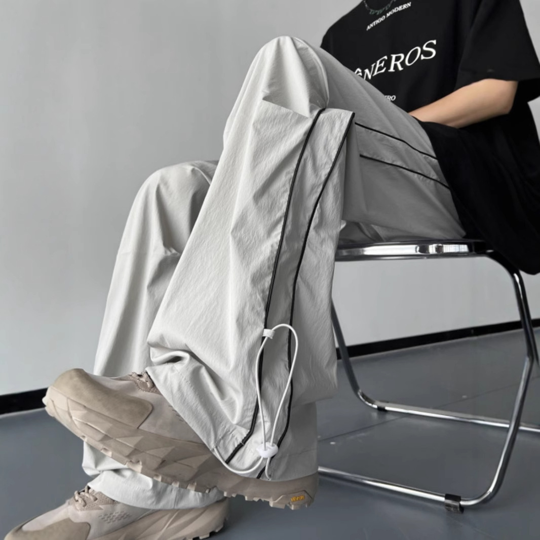 High Street Paratroopers Pants Men's 2024 Spring and Summer New American Stripe Quick-drying Workwear Sports Casual Trousers