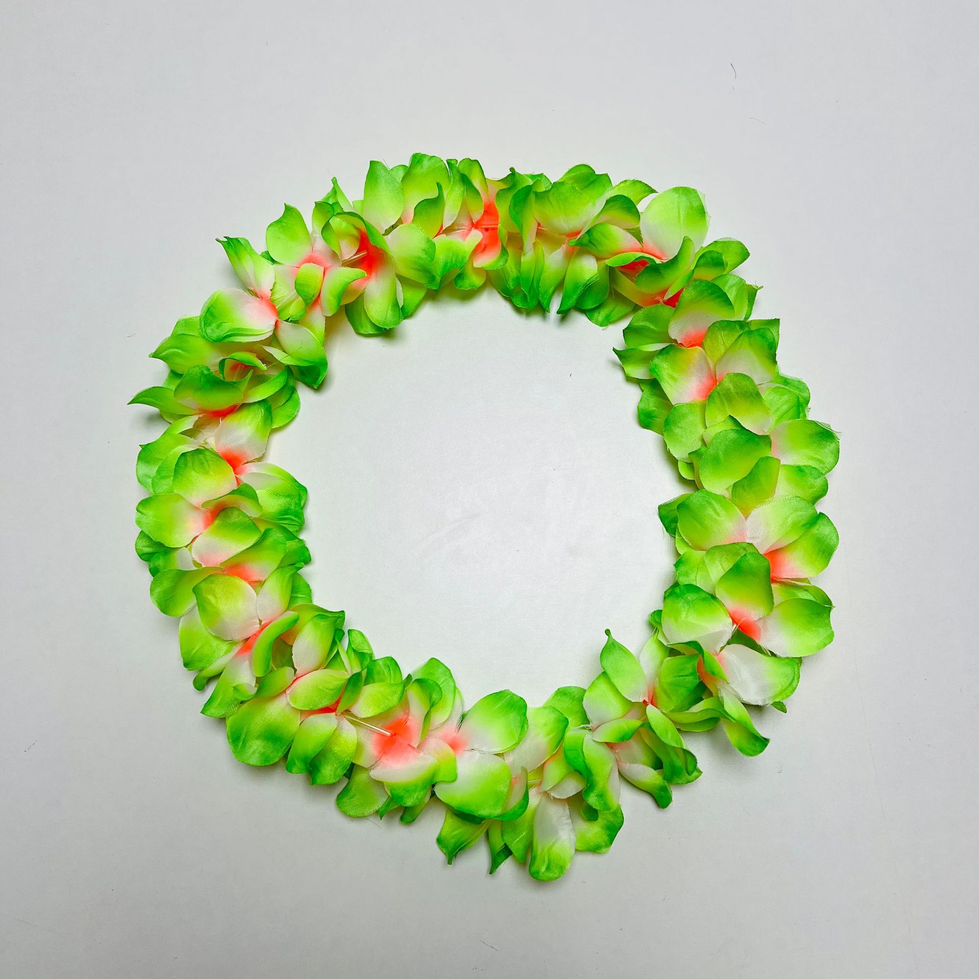 Nuevo espectáculo de danza de fiesta transfronteriza guirnalda de 11 cm de tela de poliéster hawaiana guirnalda de color de cuello de flor artificial