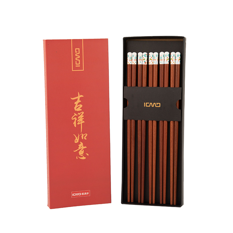 WT82 홍백단 젓가락 10쌍 25cm