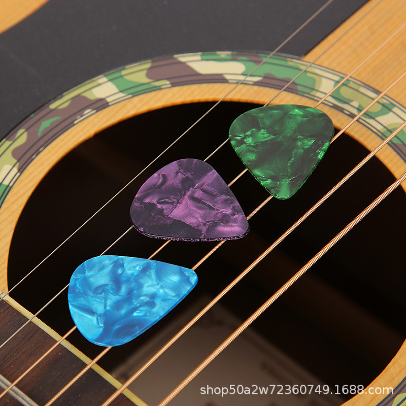 Púas de guitarra de celuloide 0.460.710.96, púas de guitarra de ABS, plectros, púas de guitarra 
 Impresión de LOGOTIPO