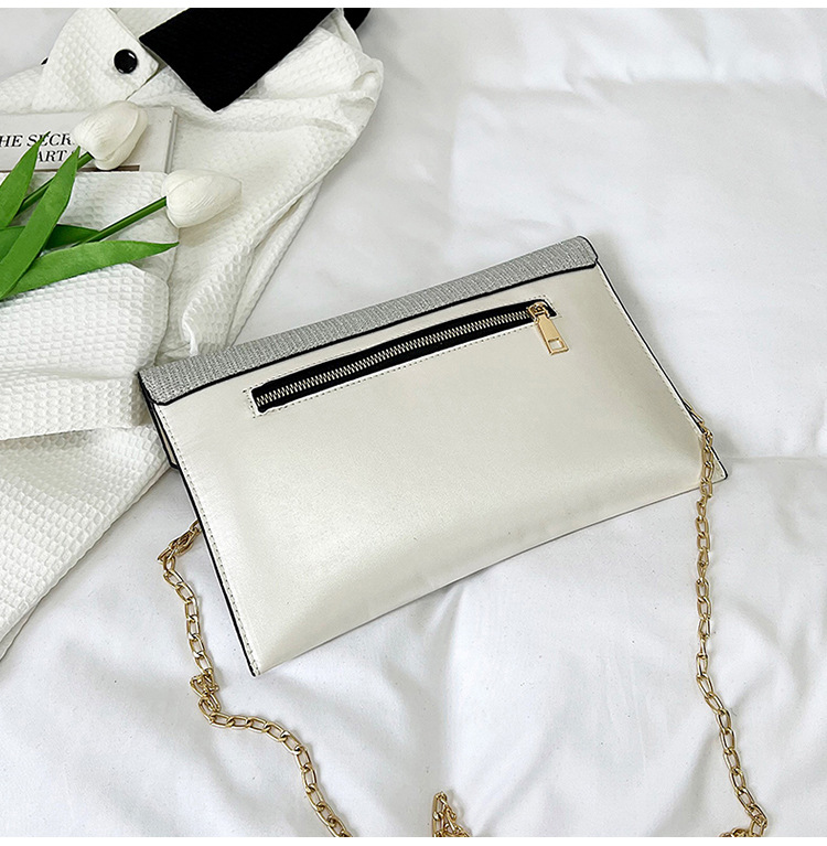 Women's Medium Pu Leather Solid Color Elegant Magnetic Buckle Envelope Bag display picture 9