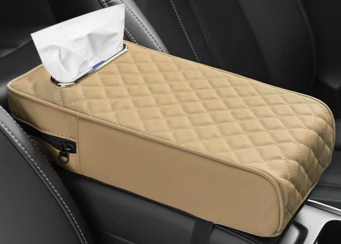New Universal Car Armrest Box Pad Heightening Tissue Storage Bag Interior