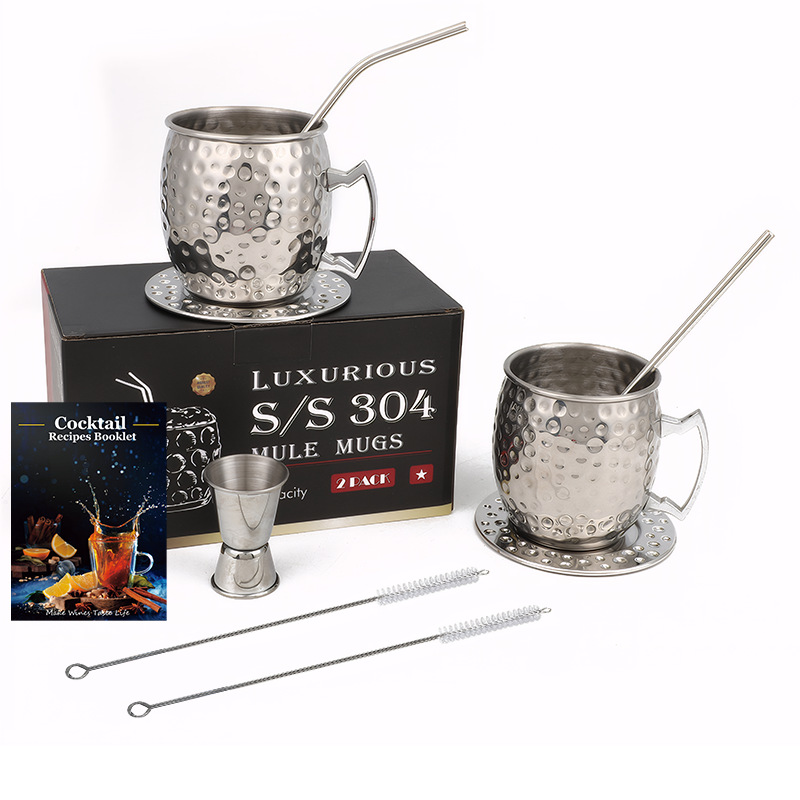 실버 해머 도트 뮬 컵 2개 세트