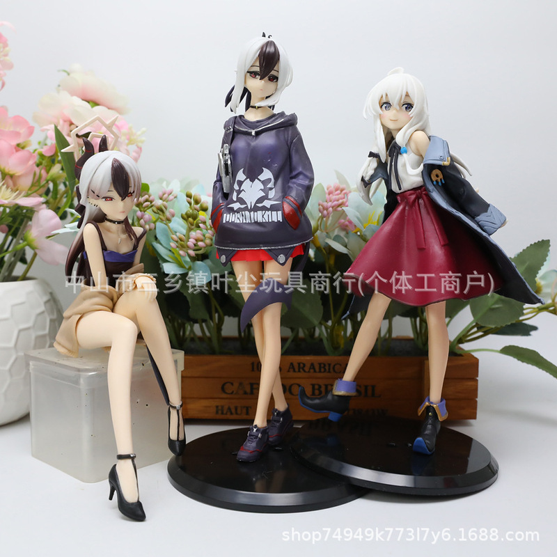 Cross-Border Witch Journey Beautiful Girl Windbreaker Irena Ghost Fang Kadai Figure Desktop Model Ornament Animation