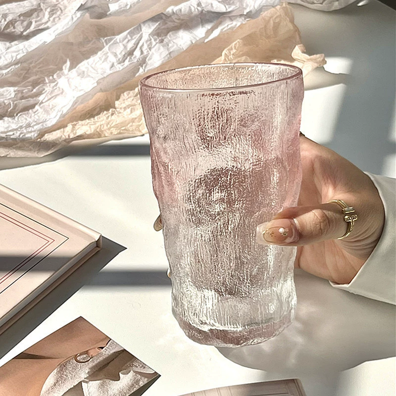 Стеклянная чашка для воды Glacier, бытовая красивая чашка для питья, стильная чашка для вина, чашка для сока, чашка для пива, чашка для напитков
