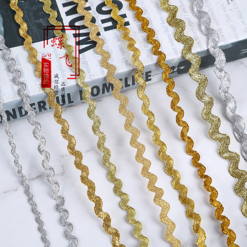 DIY Handmade 3MM-8MM Gold and Silver Wire Wave S with Sailor Belt/mountain Road Belt/character Webbing Lace Ready for Sale
