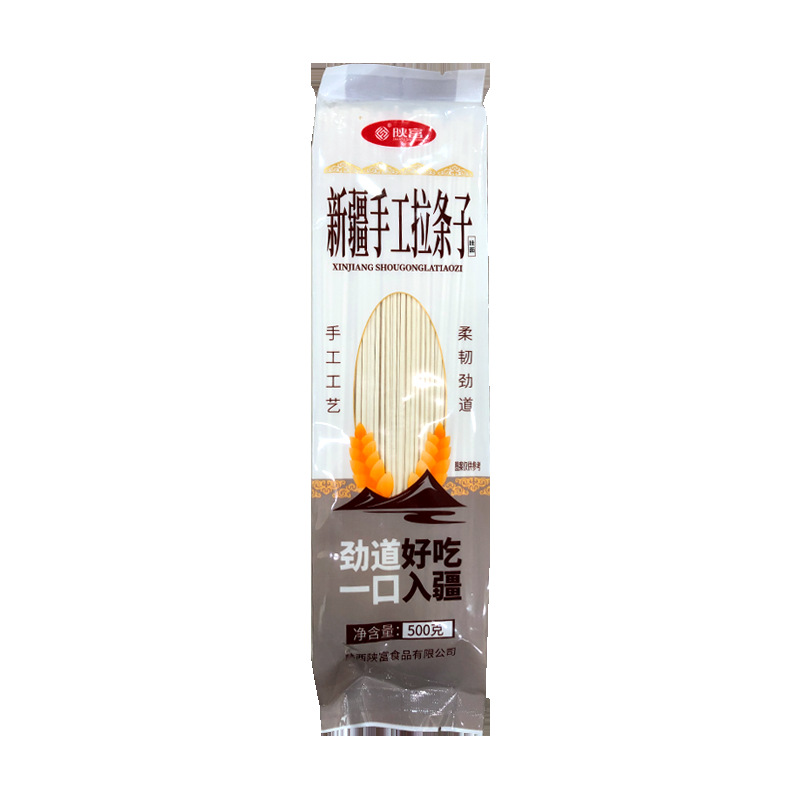 陕富新疆拉条子500g装风味圆拉面凉面劲道粗面条手工挂面