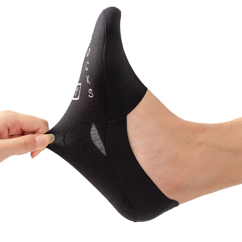 Calcetines invisibles del tobillo de la parte inferior de la caída del pelo del corte arbitrario de los hombres del talón de la silicona de los hombres invisibles del verano
