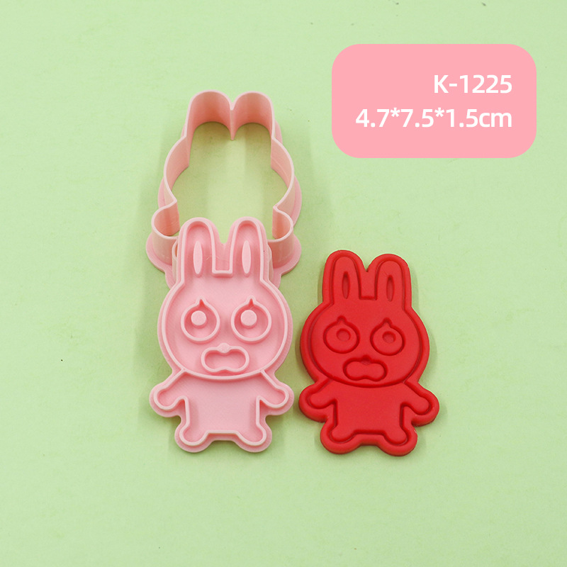 Bige Multi-Building Biscuit Molde Dibujos animados Lindo Animal Siam Lip Home Baking Refer Parche Piedra Plástico Clay image 22