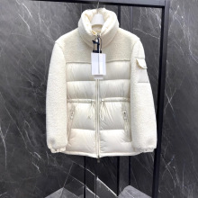 《毒家现货》正确版  M家 羊羔毛皮毛一体立领羽绒夹克女式羽绒服