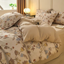 加厚60支新疆长绒棉磨毛四件套纯棉秋冬款床单三件套耐脏跨境电商