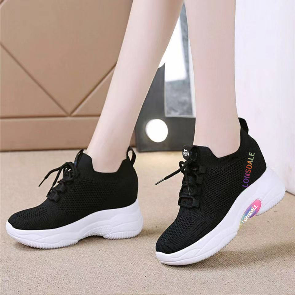 Zapatos deportivos de realce interior para mujer 2023 primavera y verano nuevo estilo zapatos para correr de suela blanda zapatos casuales para mujer de todo fósforo zapatos de papá
