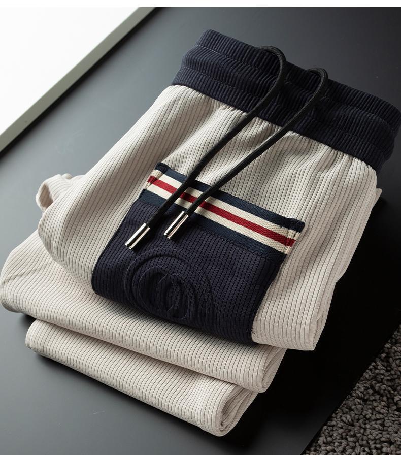 Herren Sweatpants Mit Bienen Stickerei Versatile Freizeithose_voghion.com