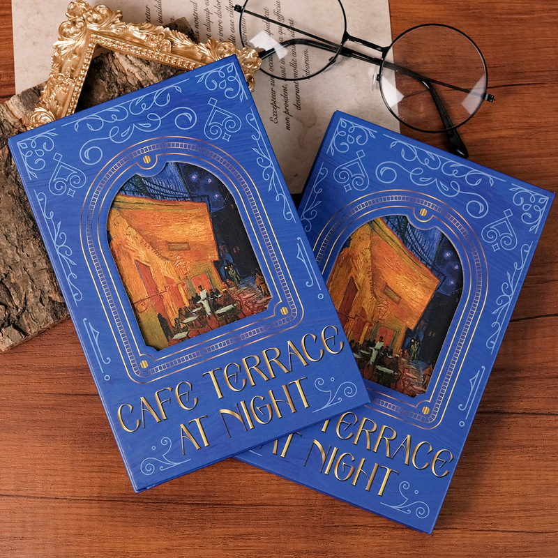 Big Sale: Serenity Night Coffee Shop Series Hard Cover 70% off Page Notebook - School Notebook, Meeting Record Book