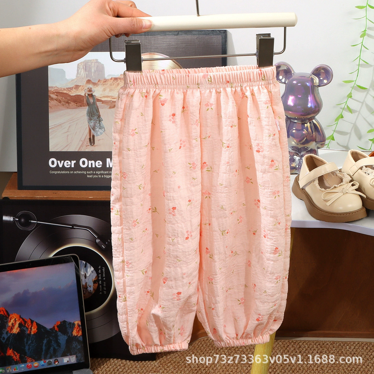 Trousers for men and women, thin small princess costume, cute mosquito repellent girl's, floral print