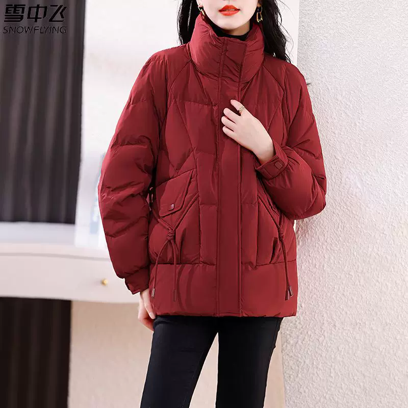 Winter solid velvet warm down jacket, duck down