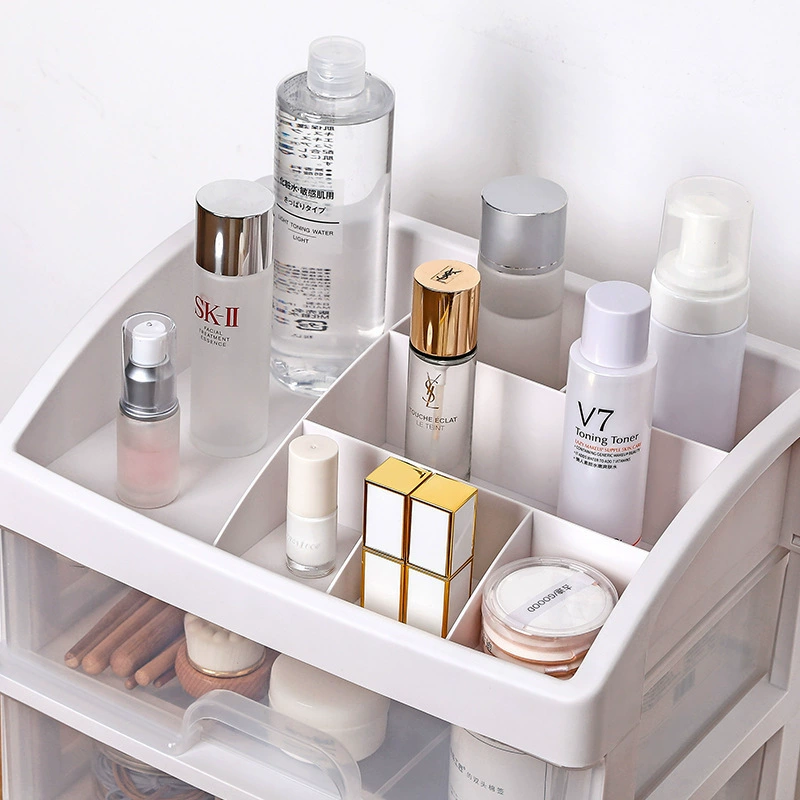Table storage box, capacious makeup box, transparent dressing table