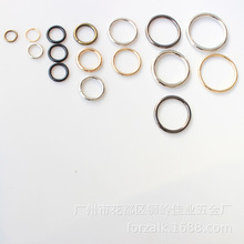 广州厂家供应金属铁线圈五金圆圈扣箱包服饰配件圆环扣铁制圆环