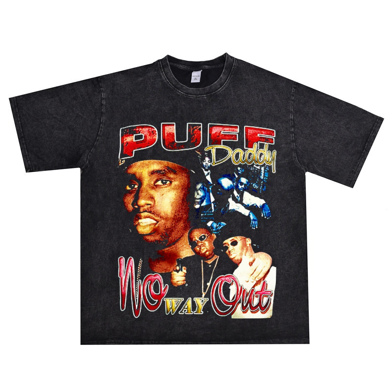 Digital Direct Print Rapper Sean Combs Rap Print Short Sleeve T-Shirt Digital Direct Print Rapper Sean Combs Rap Print Short Sleeve T-Shirt