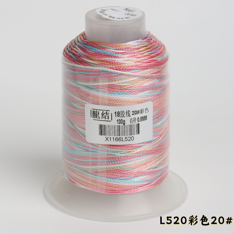 Nuevo dragón de 18 hebras de alambre teñido de 0,8 mm de grosor DIY pulsera collar tejido a mano multicolor opcional