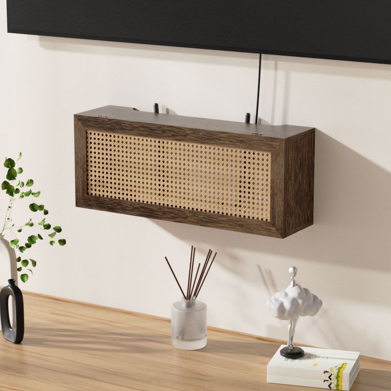 Solid Wood Router Storage Box Wall-Mounted Wifi Wire Hub Box Wiring Board Socket Set-Top Box Storage Rack