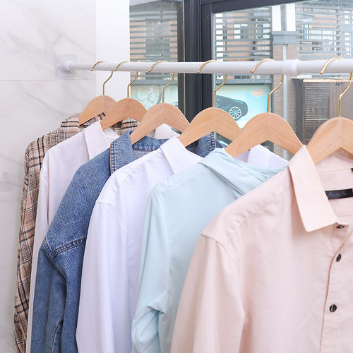 K9HX Wholesale Wardrobe Telescopic Rod Holder Clothes Fixing Seat Sticky No-Punch Curtain Rod Door Curtain Rod Shower Curtain
