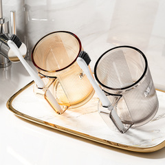 Mouthwash cup, brushing cup, children's couple household toothpaste and toothbrush storage light luxury high-end toothbrush cup with long handle